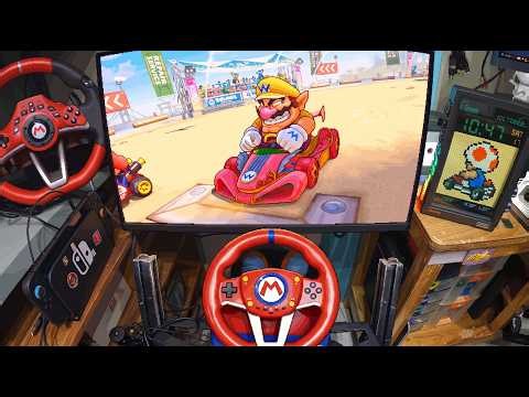 HORI Mario Kart Racing Wheel Pro Mini POV - Wario Koopa Troopa Beach (Mario Kart World)