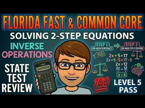 Solving Equations State Test Review for Florida Fast & Common Core