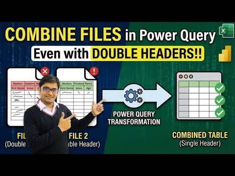 Combine Files in Power Query – Even with Double Headers!!Video