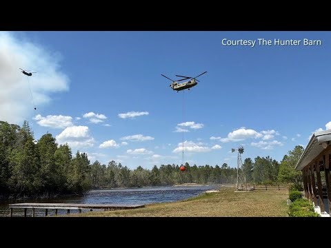 National Guard drops thousands of gallons on south Georgia wildfires | WSB-TV