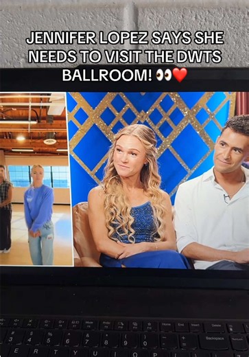 JENNIFER LOPEZ SAYS SHE NEEDS TO VISIT THE DWTS BALLROOM! 👀❤ @Ezra Sosa @JStiles @JLO #dwts #dancingwiththestars