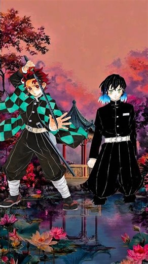 Tanjiro vs Inosuke who is strongest ❓#anime #demonslayer #shorts #kny