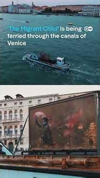 Restored Banksy artwork tours Venice canals | DW News