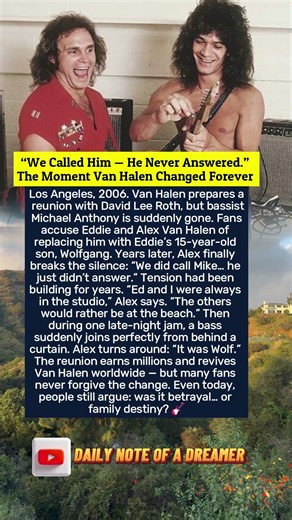 “We Called Him — He Never Answered.” The Moment Van Halen Changed Forever