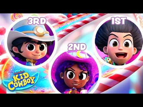 Racing Robot Horses on Candy Road Racetrack! | Kid Cowboy: Guess the Gadget #26 | Nick Jr.