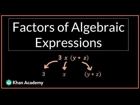 Factors of algebraic expressions| Factorisation | TG Grade 8 | Math | Khan Academy