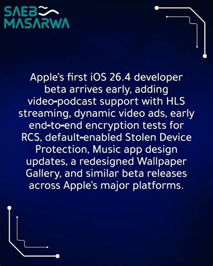 Apple Releases First iOS 26.4 Developer Beta With Support for Video-Based Podcasts
