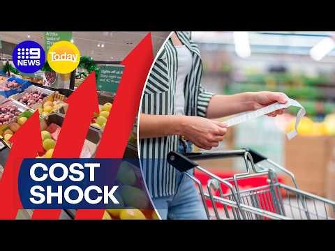 Cost of essential items outpaces inflation | 9 News Australia