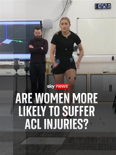 Sky News's Rob Harris spoke to researchers who are examining whether hormones, biomechanics and training methods help explain why female players are up to seven times more likely to suffer from anterior cruciate ligament injuries than men. Sky News is given access to a FIFA-backed study at Kingston University investigating why women footballers are far more likely to suffer ACL injuries. #SkyNews #Football #ACL