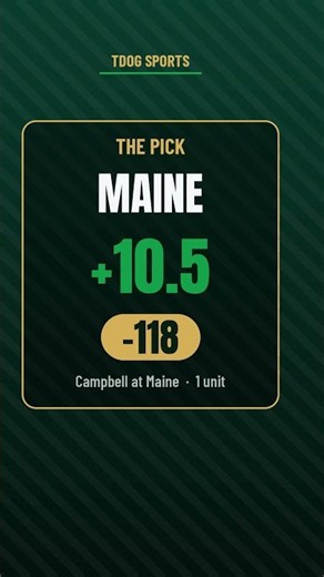 Free CFB Play: Campbell at Maine, Maine +10.5 (-118) #Shorts