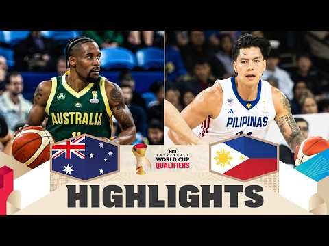 Australia 🇦🇺 v Philippines 🇵🇭 | Highlights | FIBA Basketball World Cup 2027 Asian Qualifiers