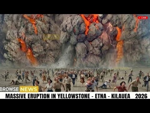 Massive Eruption In Yellowstone! Horrific FOOTAGE of the Volcano's 2nd eruption Beneath Earth Crust