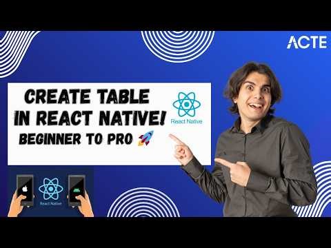 React Native Table Tutorial for Beginners 🔥 | Create Responsive Tables Step-by-Step