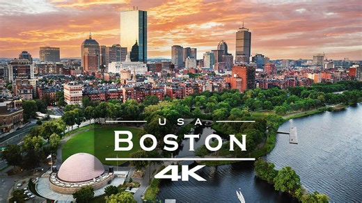 Boston Massachusetts From Above Cinematic 4K Drone Footage