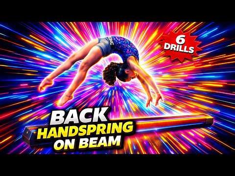 Back Handspring on the Laser Beam Tutorial from ChloeD Gymnast Long Form Video
