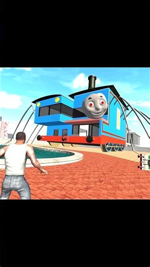 Franklin vs Thomas Train 😱 #gta #franklin #usa #sad #thomastrain