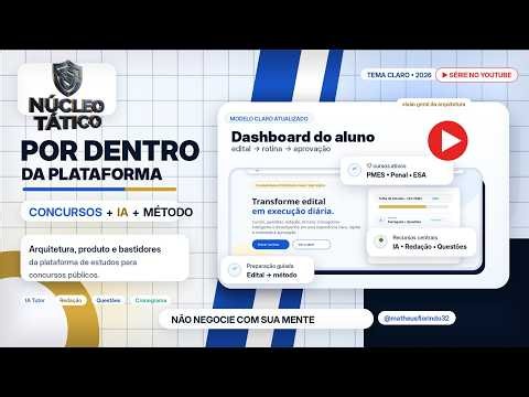Núcleo Tático: a plataforma que transforma edital em método, rotina e aprovação