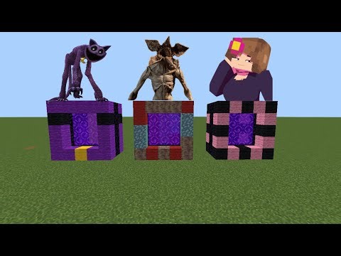 How to create a portal to Poppy Playtime to Demogorgon to Jenny Dweller in Minecraft