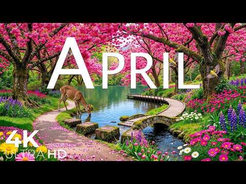 April 2026 Spring Flowers 4K UHD 🌸 Floral Wonderland, Blooming Gardens & Soft Sunrise Light