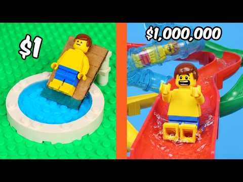 $1 vs $1,000,000 LEGO VACATION...