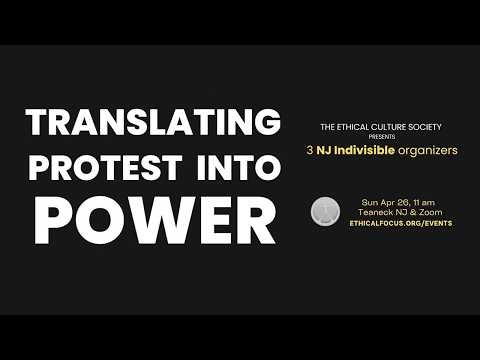 Translating Protest into Power, a panel discussion with local Indivisible organizers