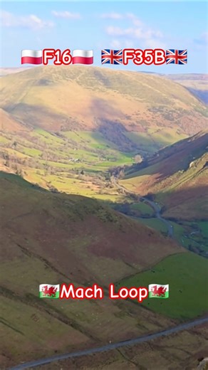 🇵🇱F16 x2 and 🇬🇧F35B low and fast in the Mach Loop #machloop