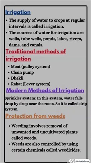 Class 8 Science Lesson 1 | Crop Production and Management | Quick Revision | NCERT Summary #science