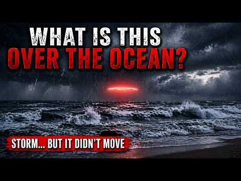 Red Glowing UFO Hovering Over Stormy Ocean – Mexico Mystery
