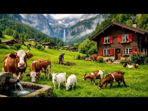 Life in Switzerland countryside - Relaxing tour in the Most beautiful Swiss villages