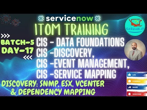 ITOM Training || Batch 5 || Day 17 || Discovery:SNMP, ESX, vCenter & Dependency Mapping #itom #disco