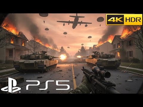 Virginia U.S.A Under Attack - Call of Duty MW2 Campaign Remastered Mission 4k Ultra Realistic HD