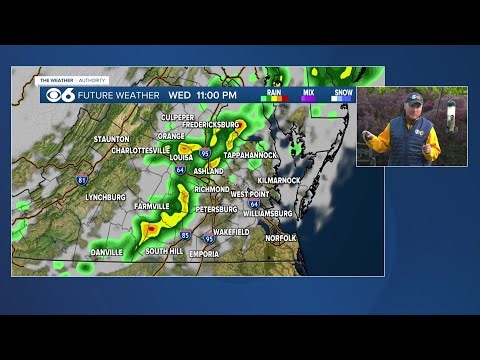 Mostly sunny Tuesday with another shot of rain on Wednesday in Virginia