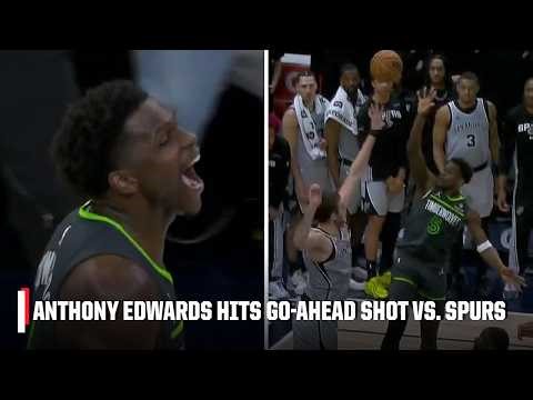 DOWN TO THE WIRE 🍿 Ant-Man gets past Wemby for go-ahead shot to lead Wolves to win 💪 | NBA on ESPN