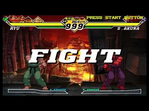Nostalgia Classic Retro | Evil Ryu vs Shin Akuma 🔥 Capcom vs SNK 2 (2001) | Ultimate Dark Battle