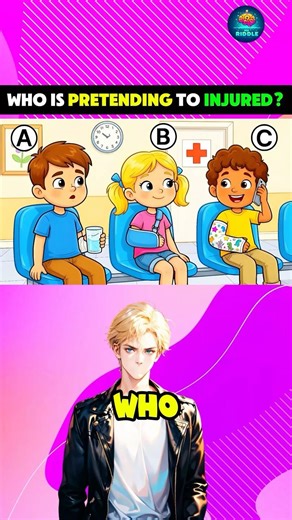 Who is pretending to have a broken arm? #riddles #quiz #shorts
