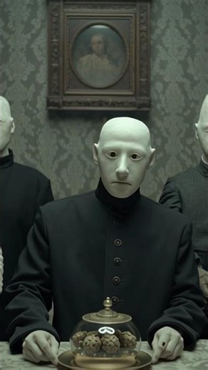 creepy people eating rust metal objects, make it look like it been filmed on an old iphone, peopl...