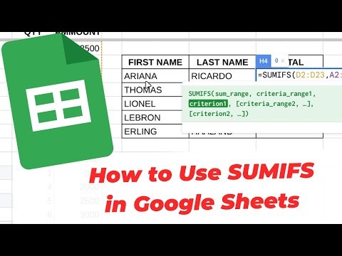 How to Use SUMIFS in Google Sheets (Multiple Conditions)