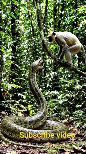 Anaconda vs Monkey | Jungle Animal Fight Story | Wild Snake Attack
