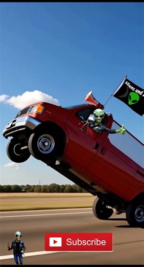 This Truck Does Wheelies With an Alien Inside #trucks #trending #crazy