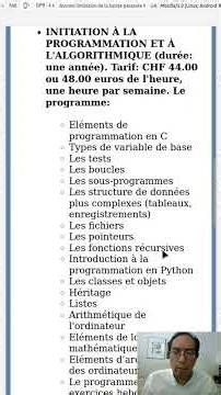 Initiation à la programmation et à l'algorithmique avec les langages C et Python