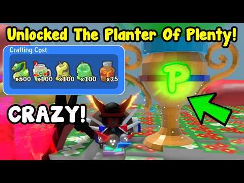 I Finally Unlocked The Planter Of Plenty In Bee Swarm Simulator Roblox!