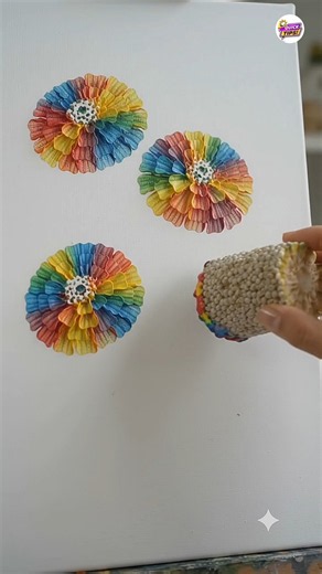 Amazing Colorful Flower Painting with Pearl Millet Cob | Art Tutorial #art #diy #youtubeshorts