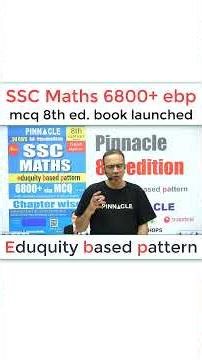 📕Pinnacle SSC Maths 6800+ ebp mcq chapter wise 8th ed. book launched II eduquity based pattern book