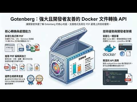 🎯開發者的救星！一個 Docker 指令搞定 100+ 種文件轉 PDF!你每天下載的 PDF，背後竟然有個無名英雄！文件界的瑞士刀！Gotenberg 如何讓 PDF 噩夢變一行指令