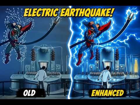 Superman Electric Earthquake 1941– AI Restored | Historic Cartoon, Animated Film