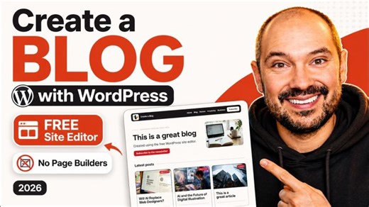 Build a WordPress Blog in 2026 with the Free Site Editor + AI | Pascal Claro