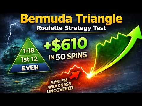 Bermuda Triangle Roulette Strategy Test (50 Spins, $610 Result)