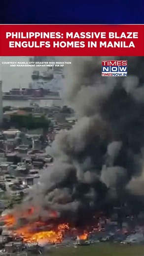 Philippines Breaking News: Massive Fire Breaks Out In Residential Area Of Manila #shorts