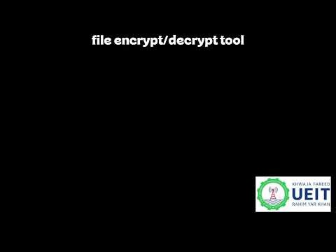 File encrypt and decrypt tool in java | Object oriented language project