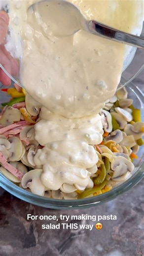Try Pasta Salad THIS Way! 😍 Creamy Macaroni Pasta Salad Recipe